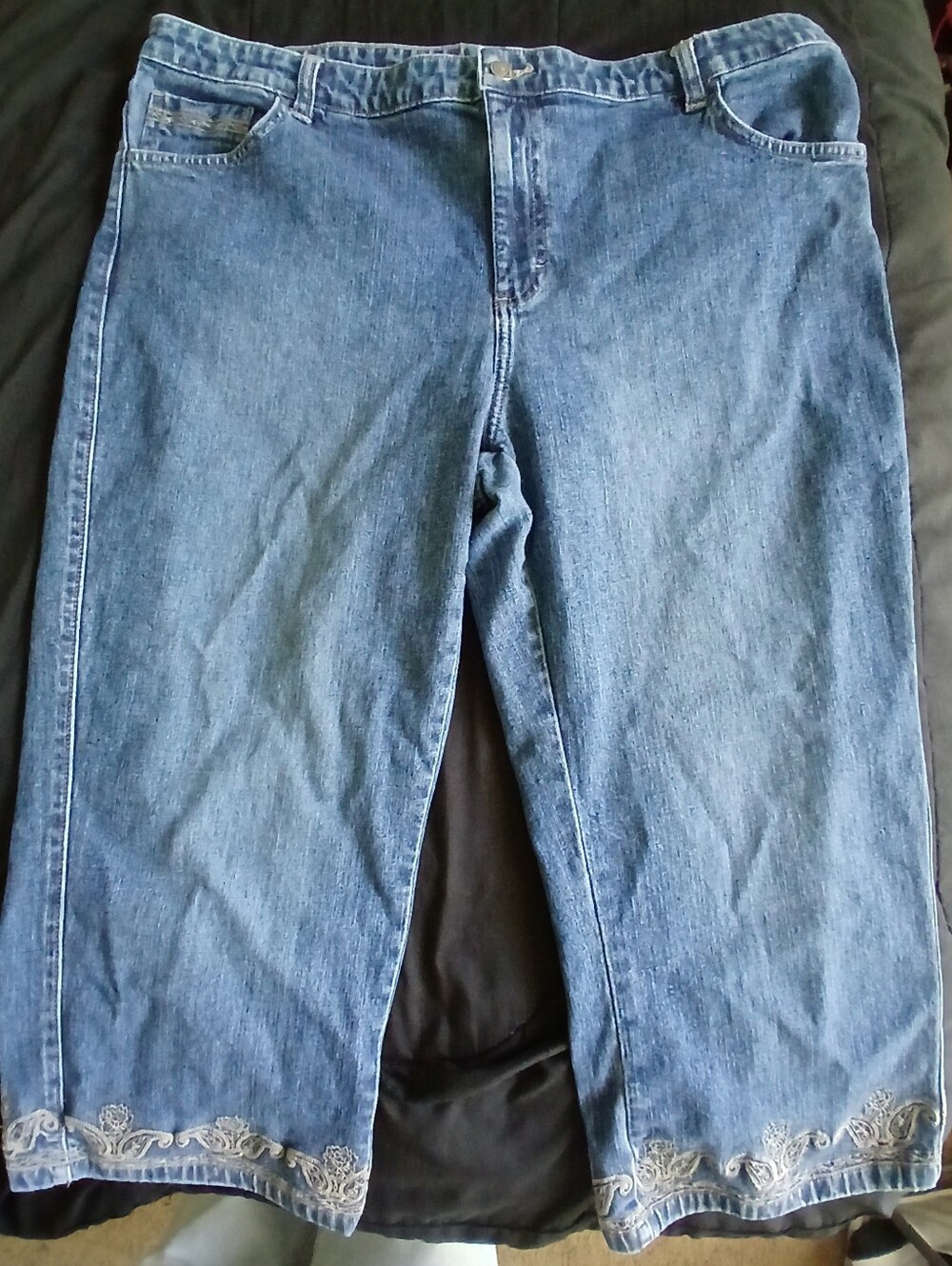 LEE Jeans Embroidered Capris- Size 18
